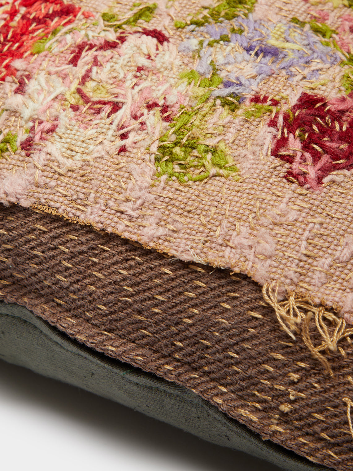 By Walid - 19th-Century Needlepoint Linen Cushion -  - ABASK