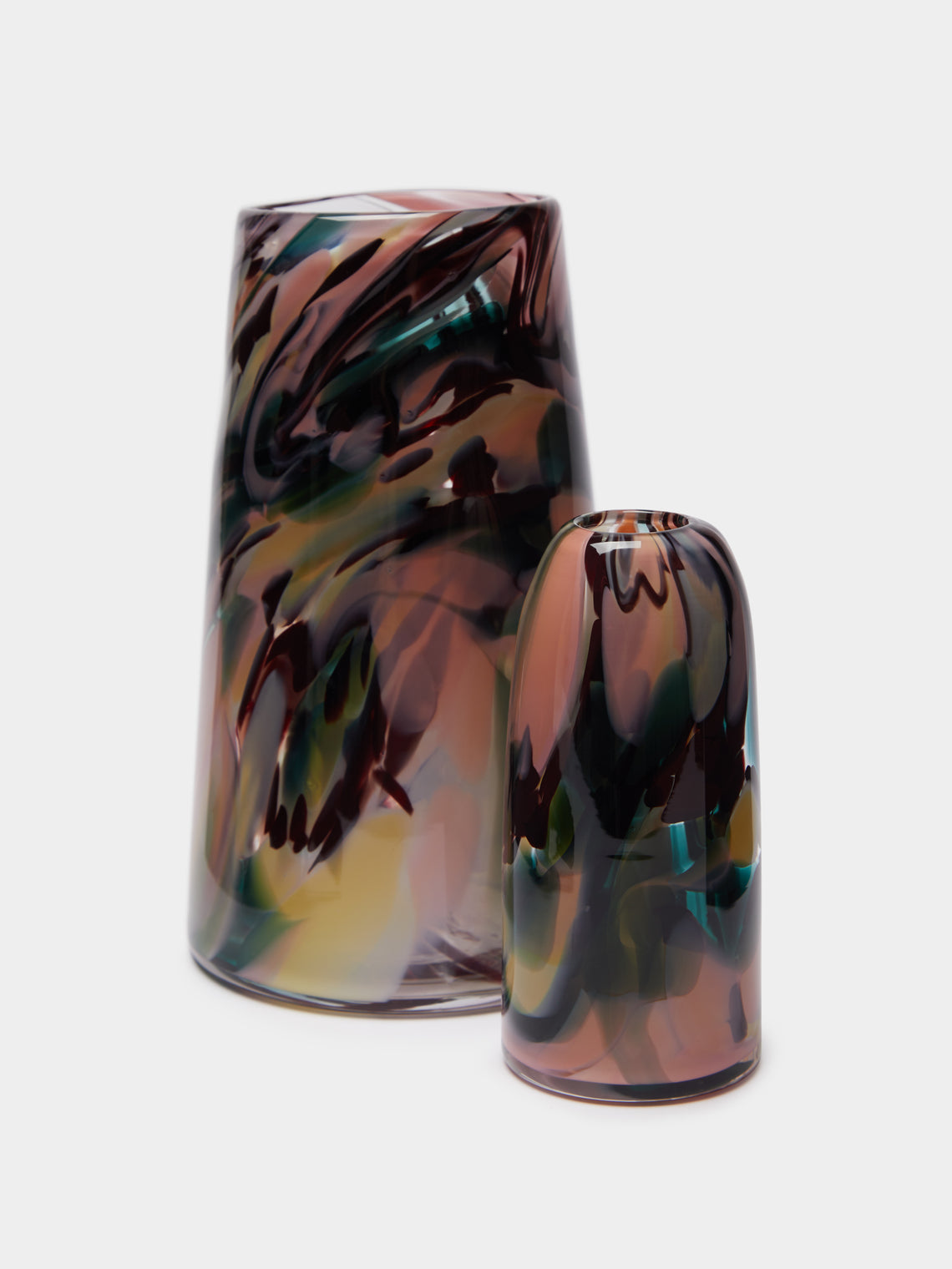 The Glass Studio - Marbled Hand-Blown Glass Bud Vase -  - ABASK