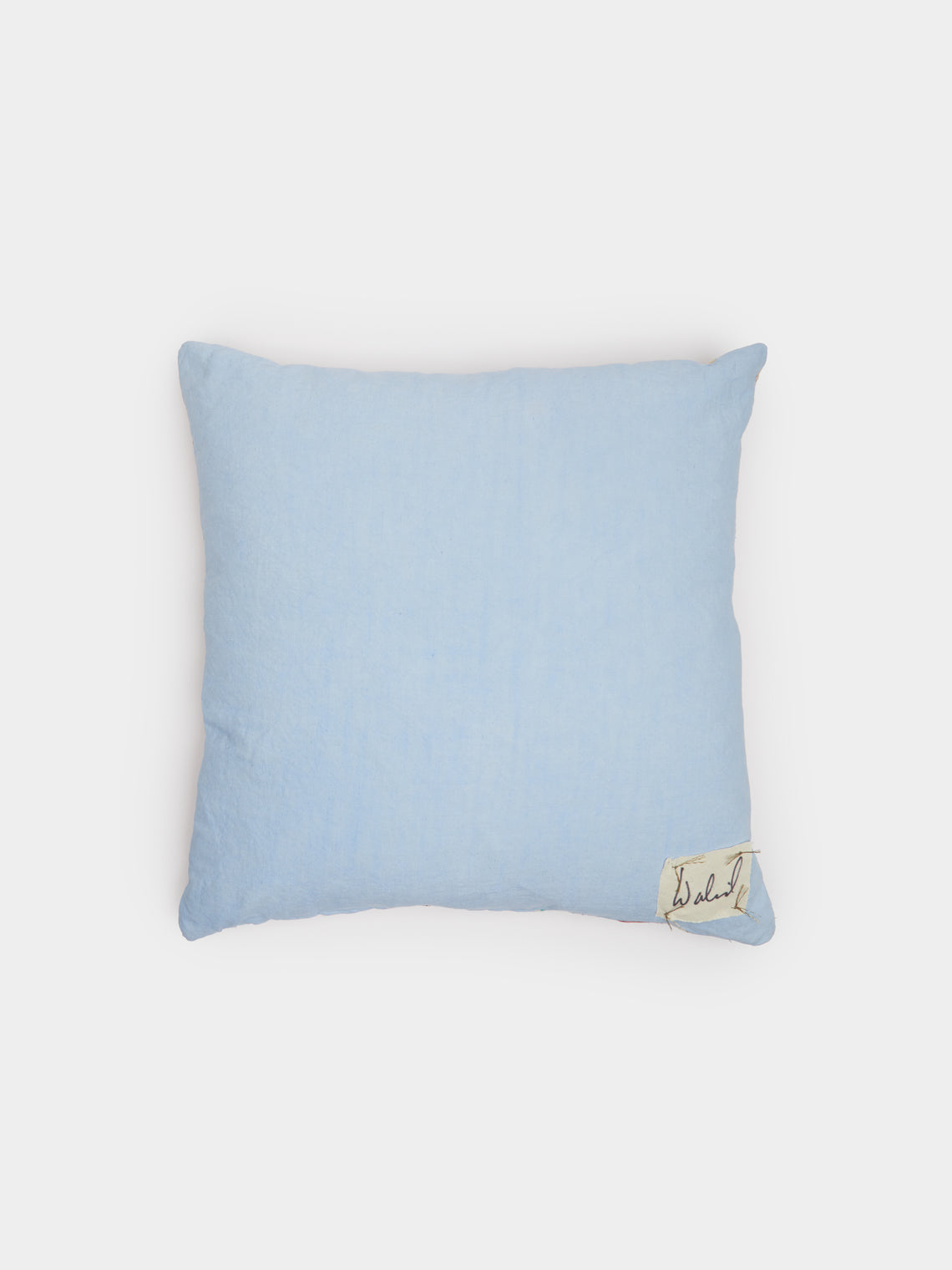 By Walid - 19th-Century Log Cabin Patchwork Linen Cushion -  - ABASK