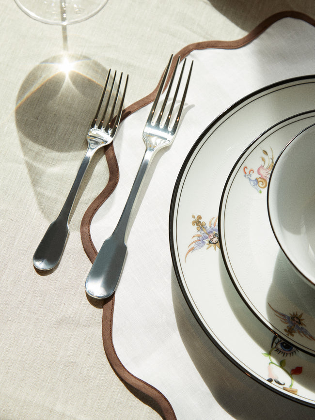 Angela Wickstead - Chiara Scalloped Linen Placemats (Set of 4) -  - ABASK