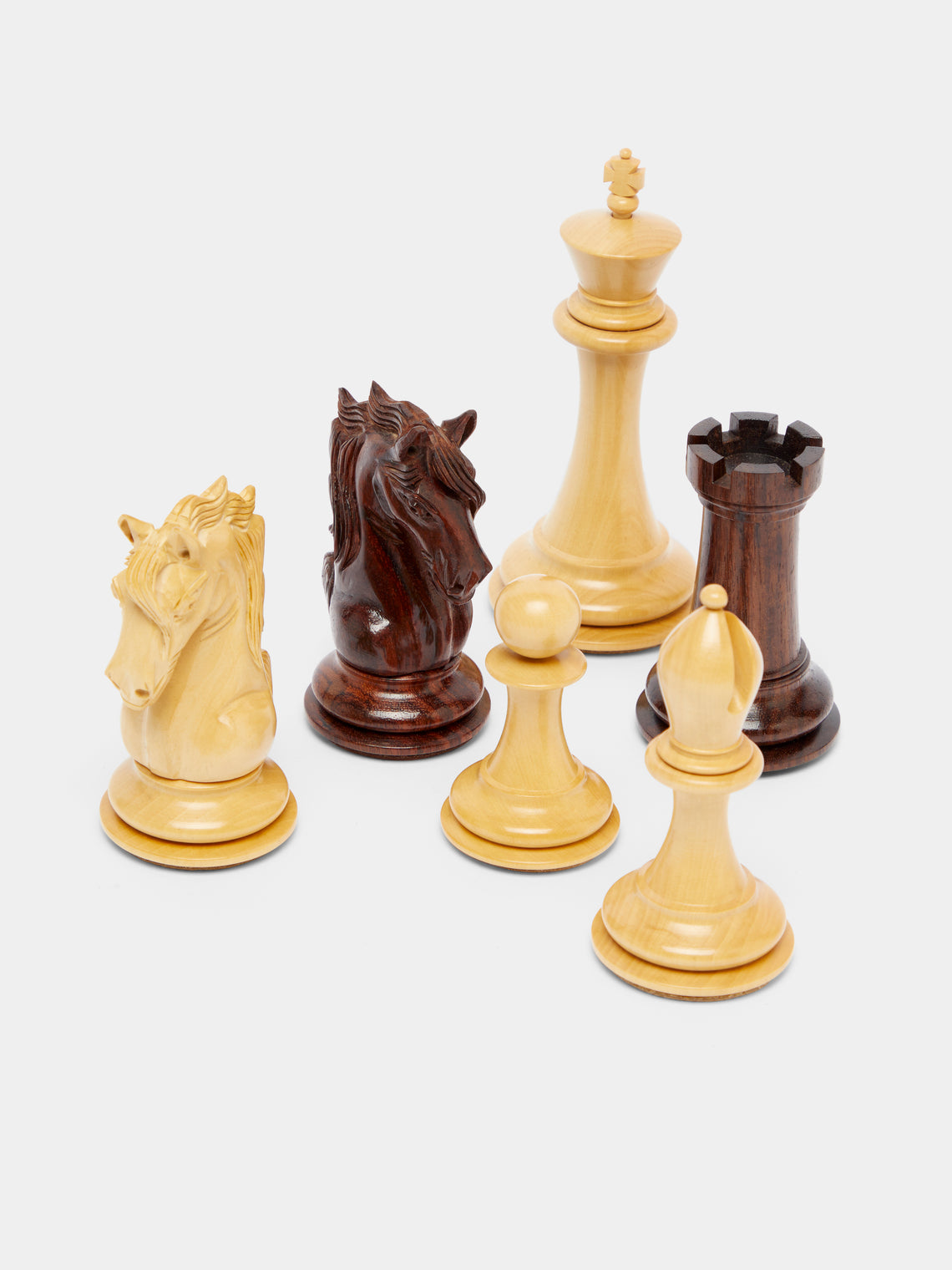 Geoffrey Parker - Championship Staunton Leather Chess Set - Black - ABASK