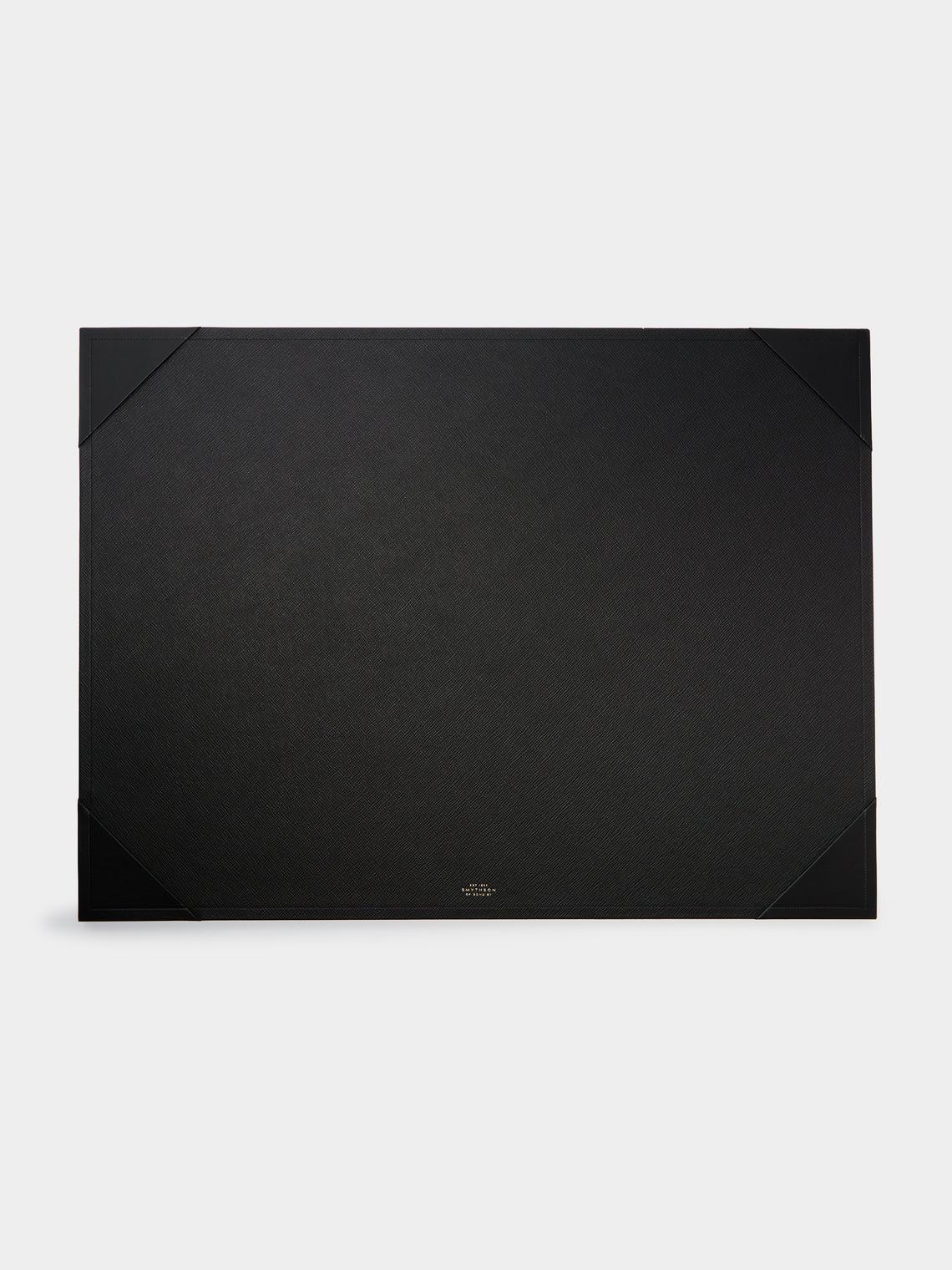 Smythson - Panama Leather Large Desk Mat - Black - ABASK - 
