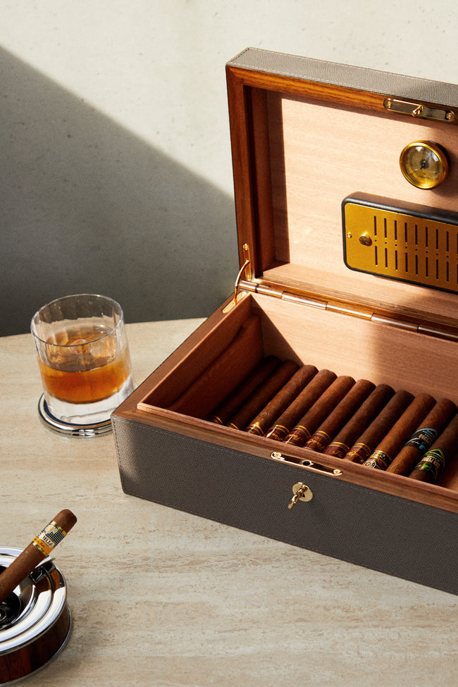 Giobagnara - Santiago Leather Large Humidor Case (80 Cigars) -  - ABASK