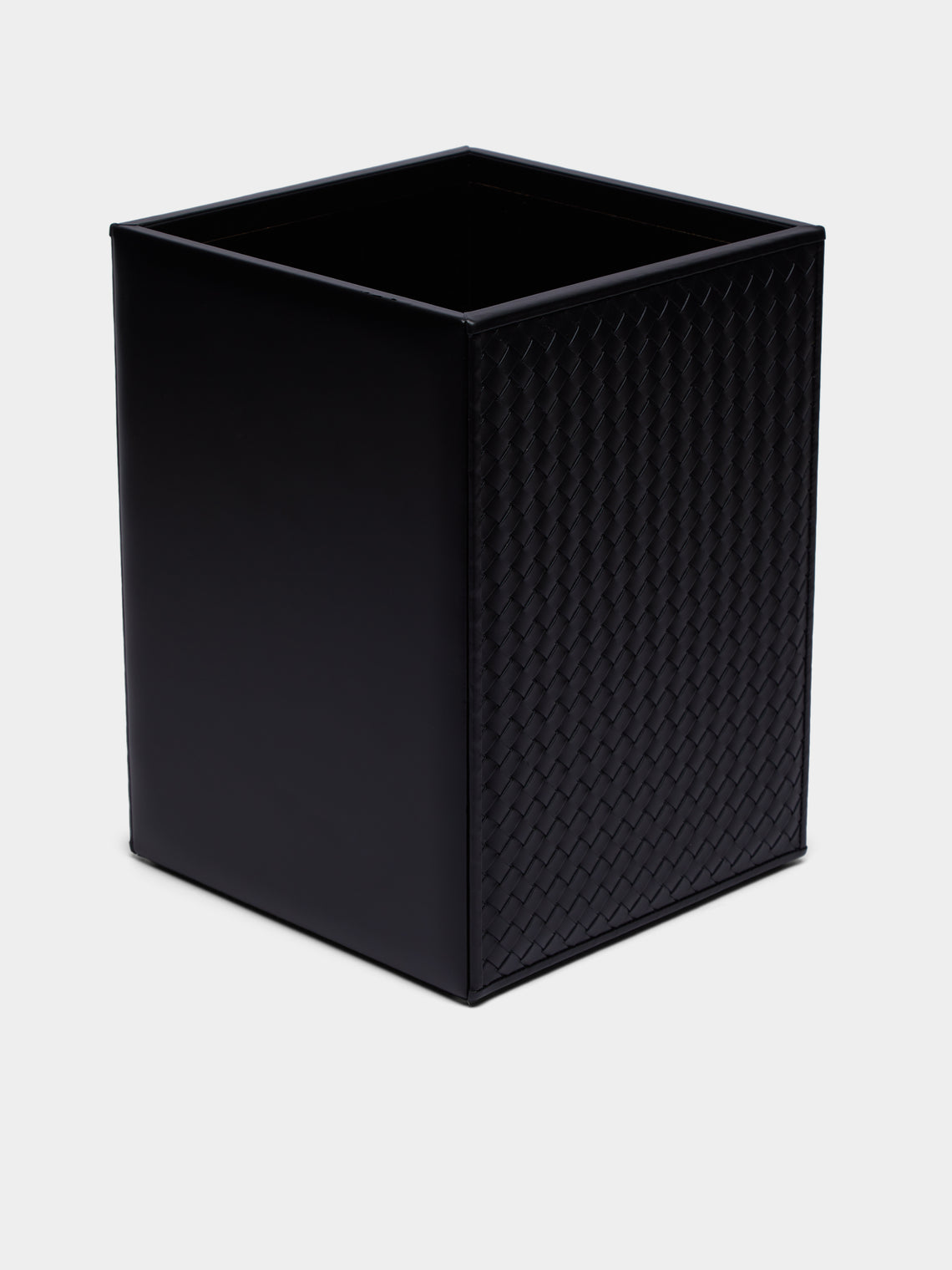 Riviere - Woven Leather Bin -  - ABASK