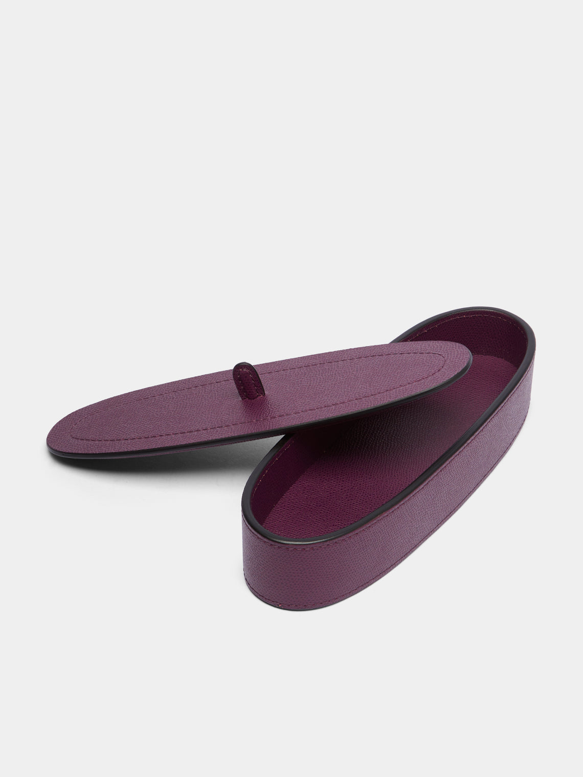 Giobagnara - Harris Leather Oval Pen Holder - Purple - ABASK