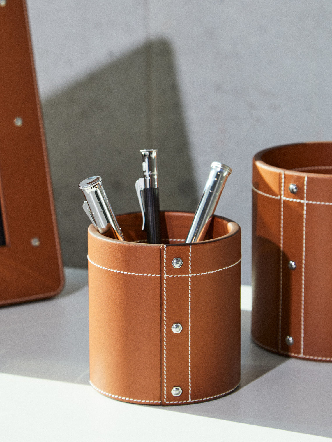 Connolly - Leather Small Pen Pot -  - ABASK