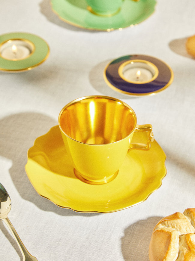 Augarten - Belvedere Hand-Painted Porcelain Coffee Cup and Saucer -  - ABASK