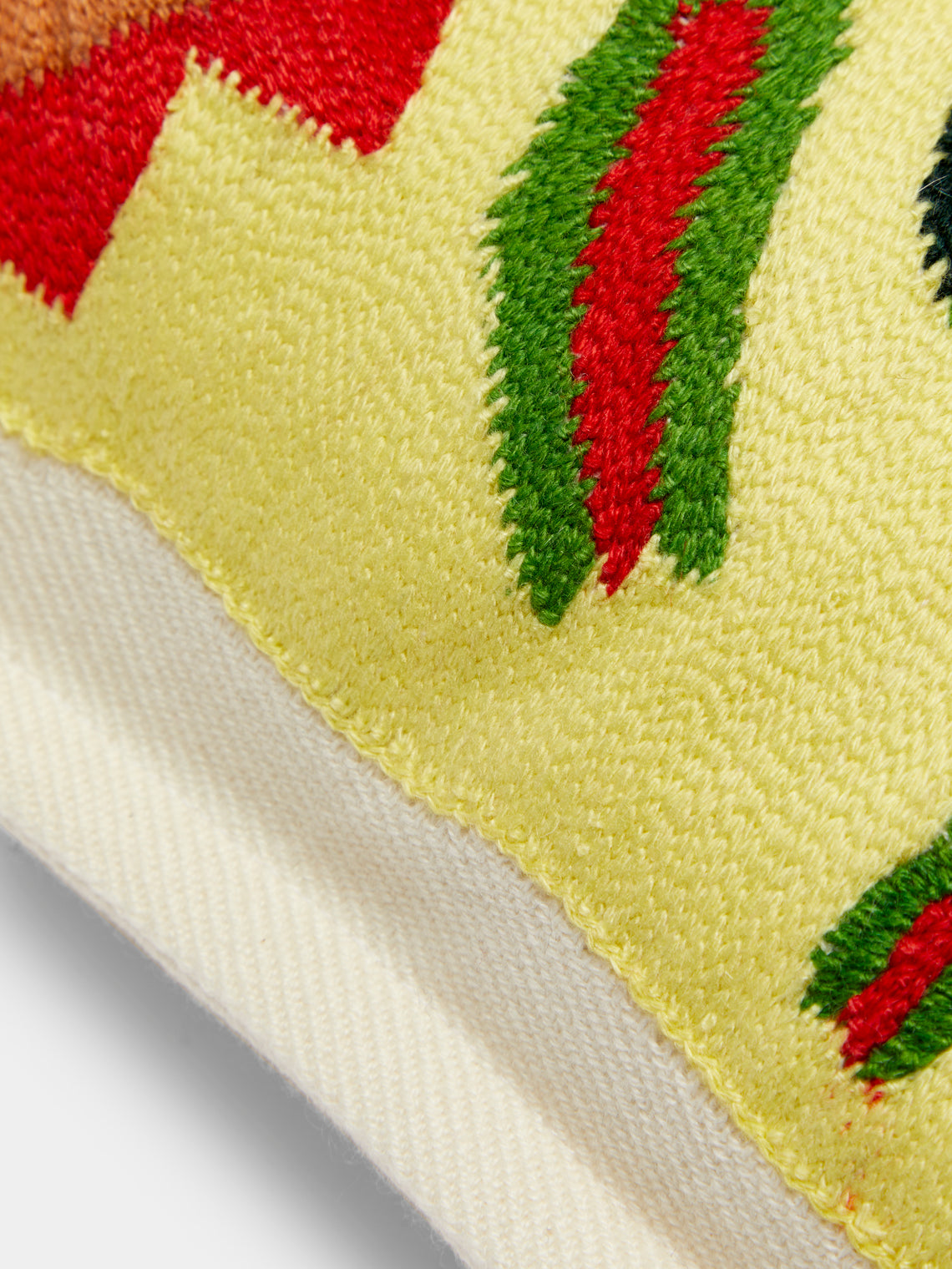 Saved NY - Basket Cashmere Pillow - Yellow - ABASK