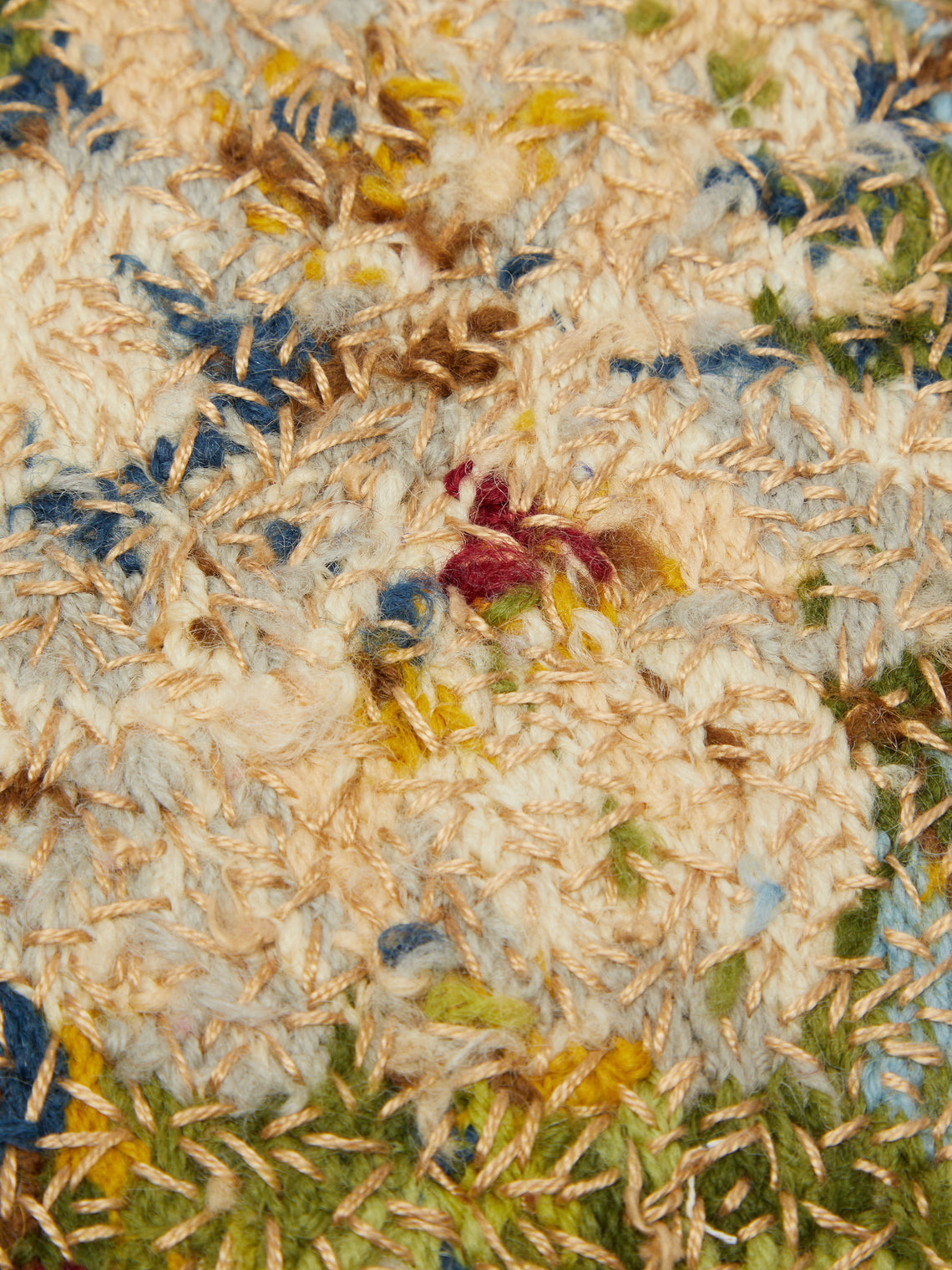 By Walid - 19th-Century Victorian Needlepoint Linen Cushion -  - ABASK