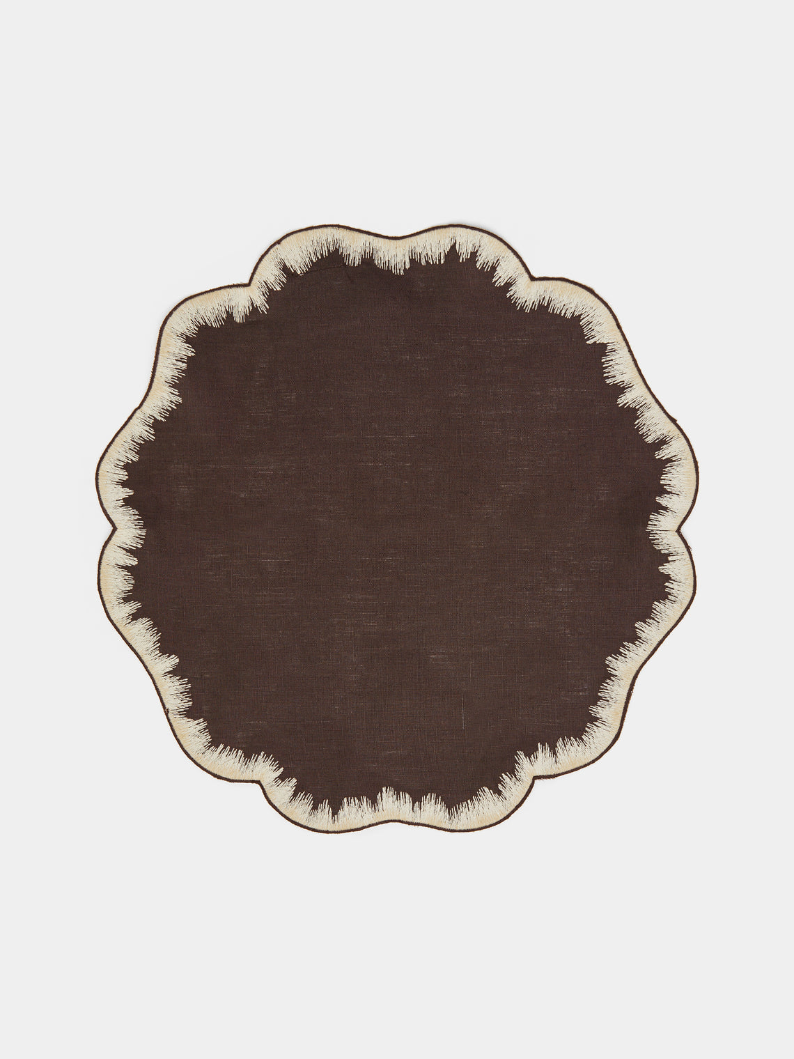 Los Encajeros - Valver Embroidered Linen Placemats (Set of 4) -  - ABASK - 