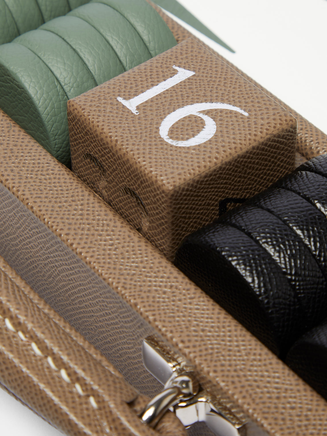 Geoffrey Parker - Leather Tournament Backgammon Set - Taupe - ABASK