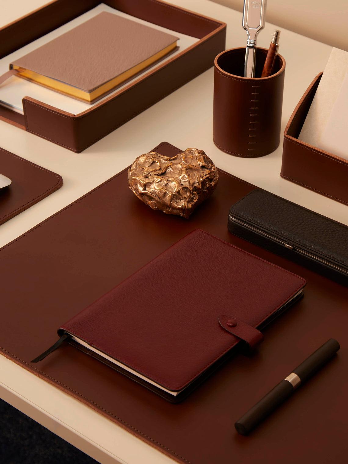 Rabitti 1969 - Todi Leather Desk Set -  - ABASK