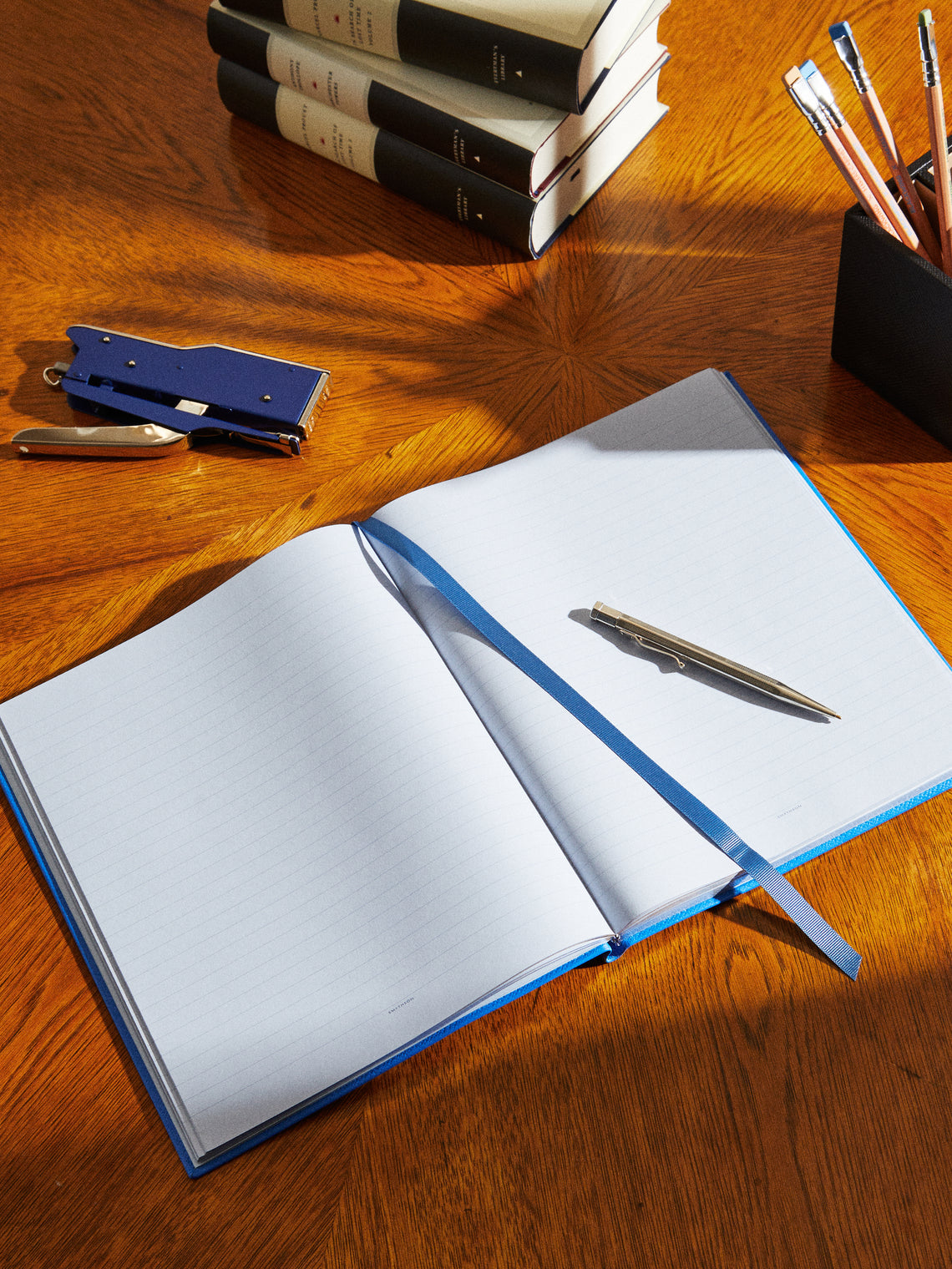 Smythson - Portobello Leather Notebook - Blue - ABASK