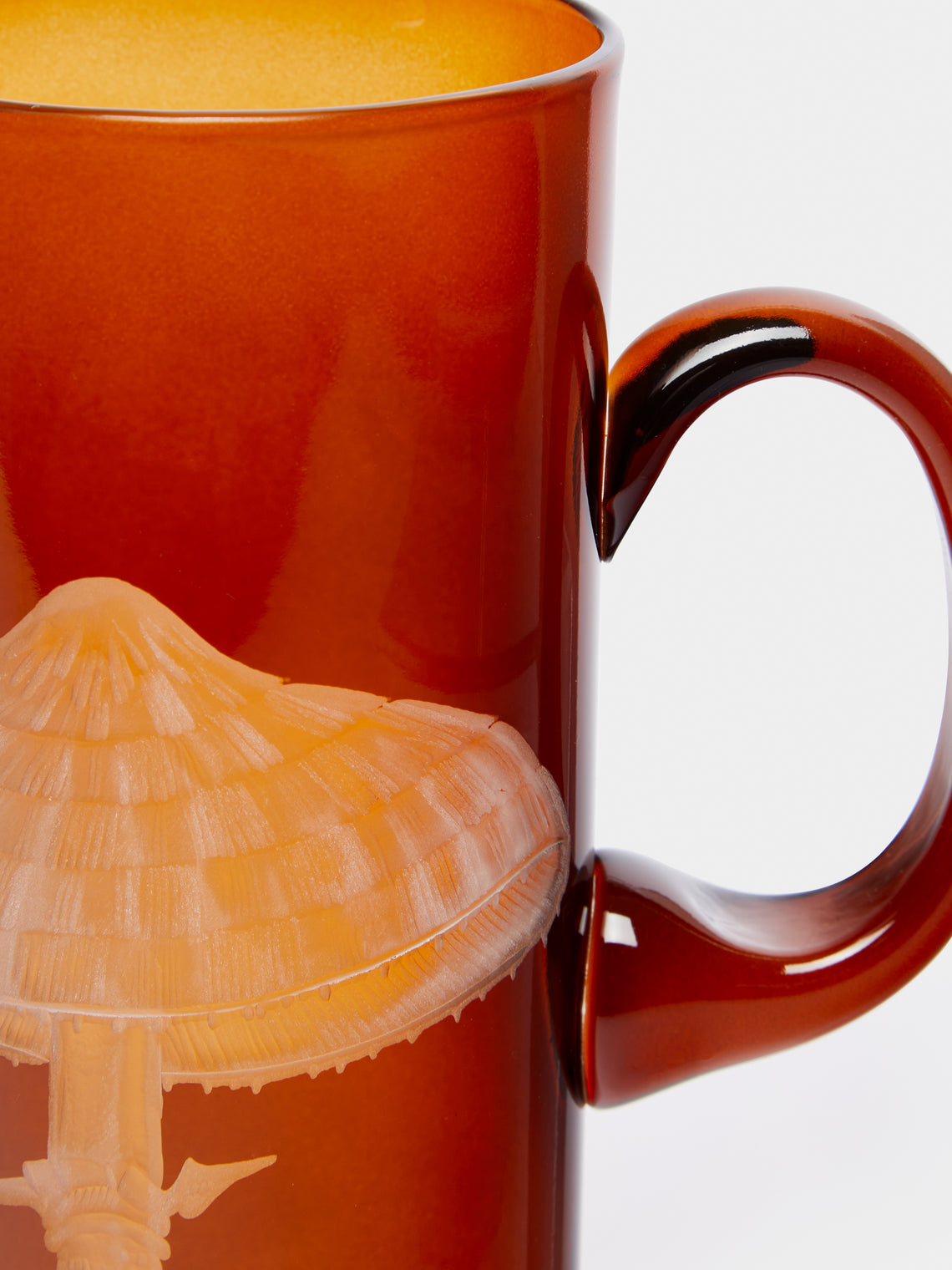 Artel - Parasol Mushrooms Hand-Engraved Crystal Pitcher -  - ABASK