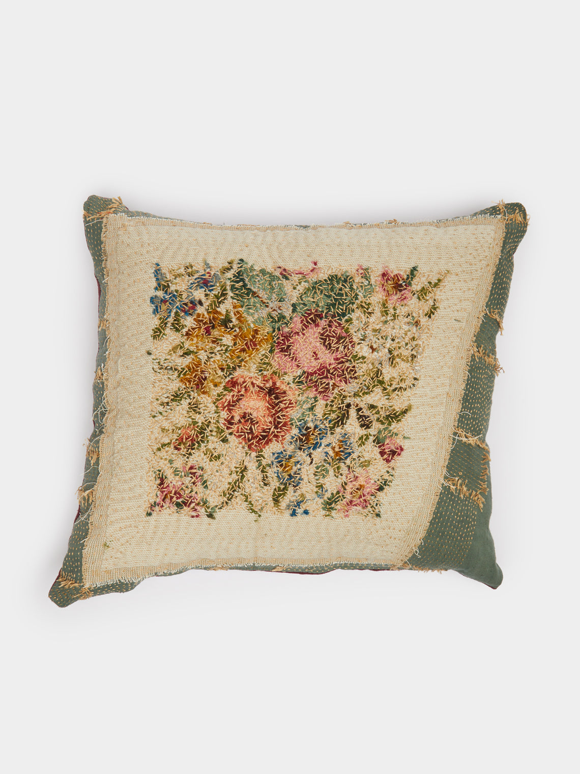 By Walid - 19th-Century Needlepoint Linen Cushion -  - ABASK - 