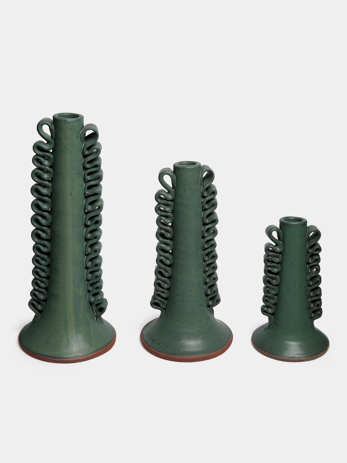 Perla Valtierra - Ribete Hand-Glazed Ceramic Large Candle Holder -  - ABASK
