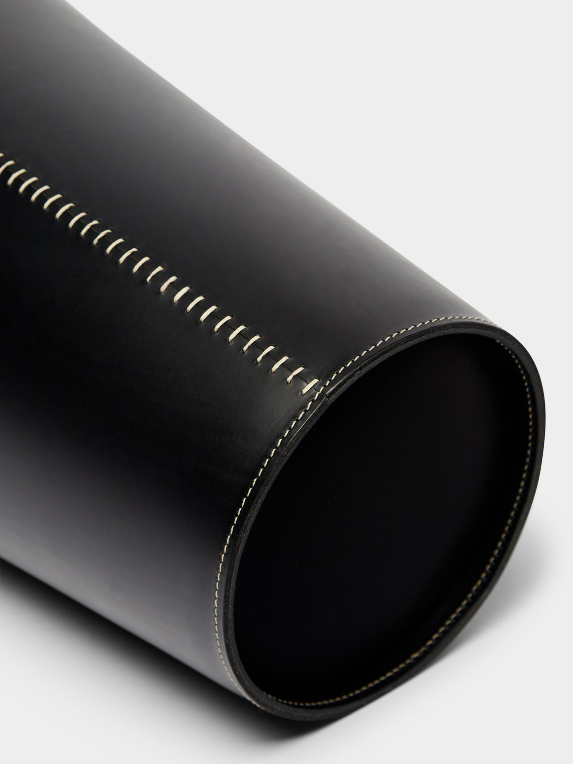 Otis Ingrams - Eyelet Leather Wastepaper Bin -  - ABASK