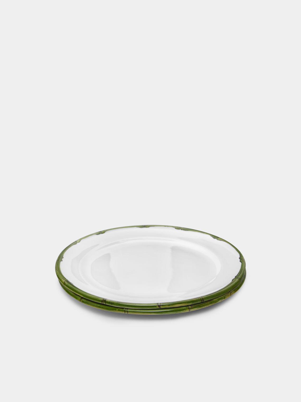 Z.d.G - Ramatuelle Bamboo Hand-Painted Ceramic Side Plates (Set of 2) -  - ABASK