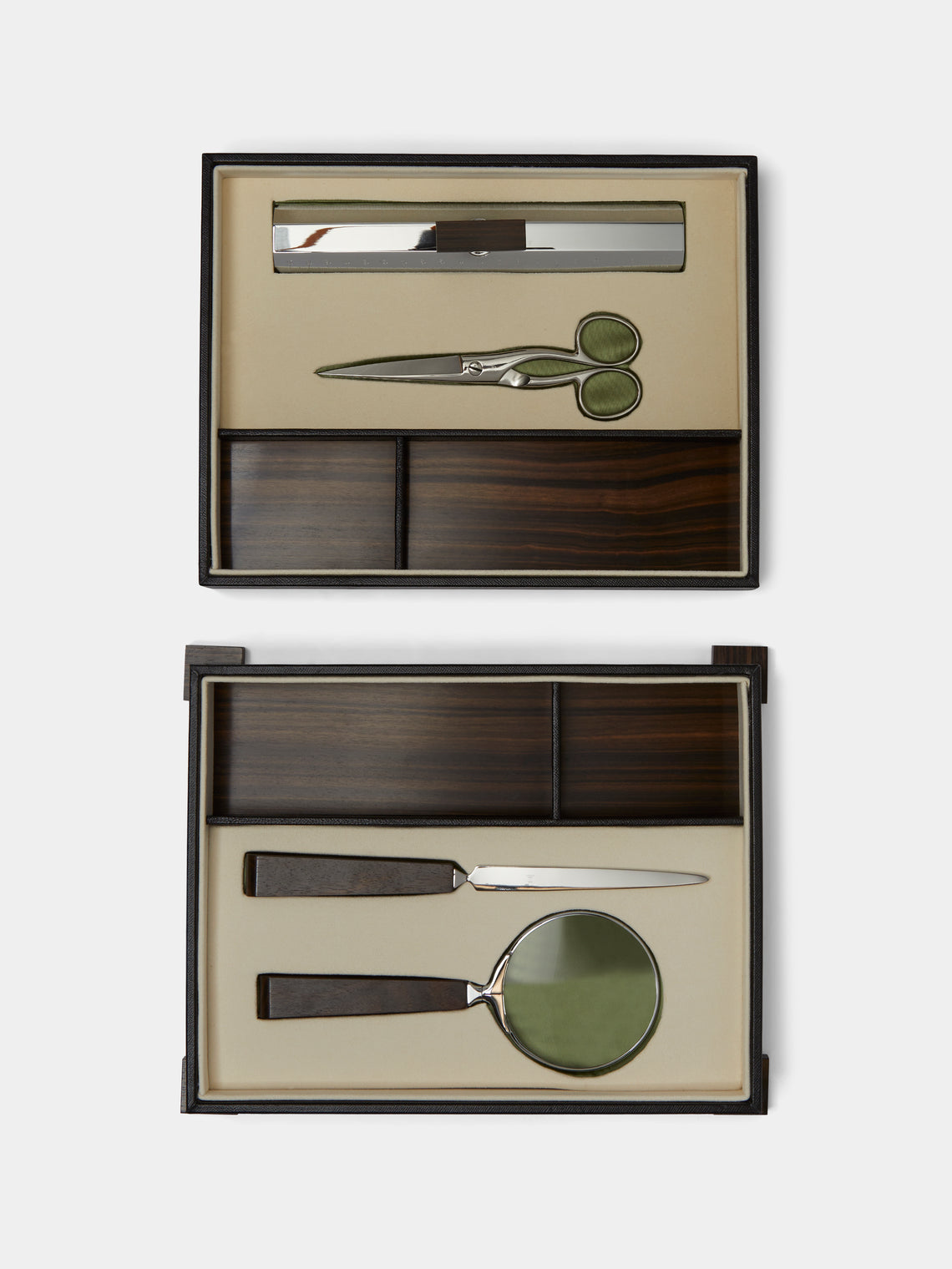 Lorenzi Milano - Ebony and Leather Desk Set -  - ABASK