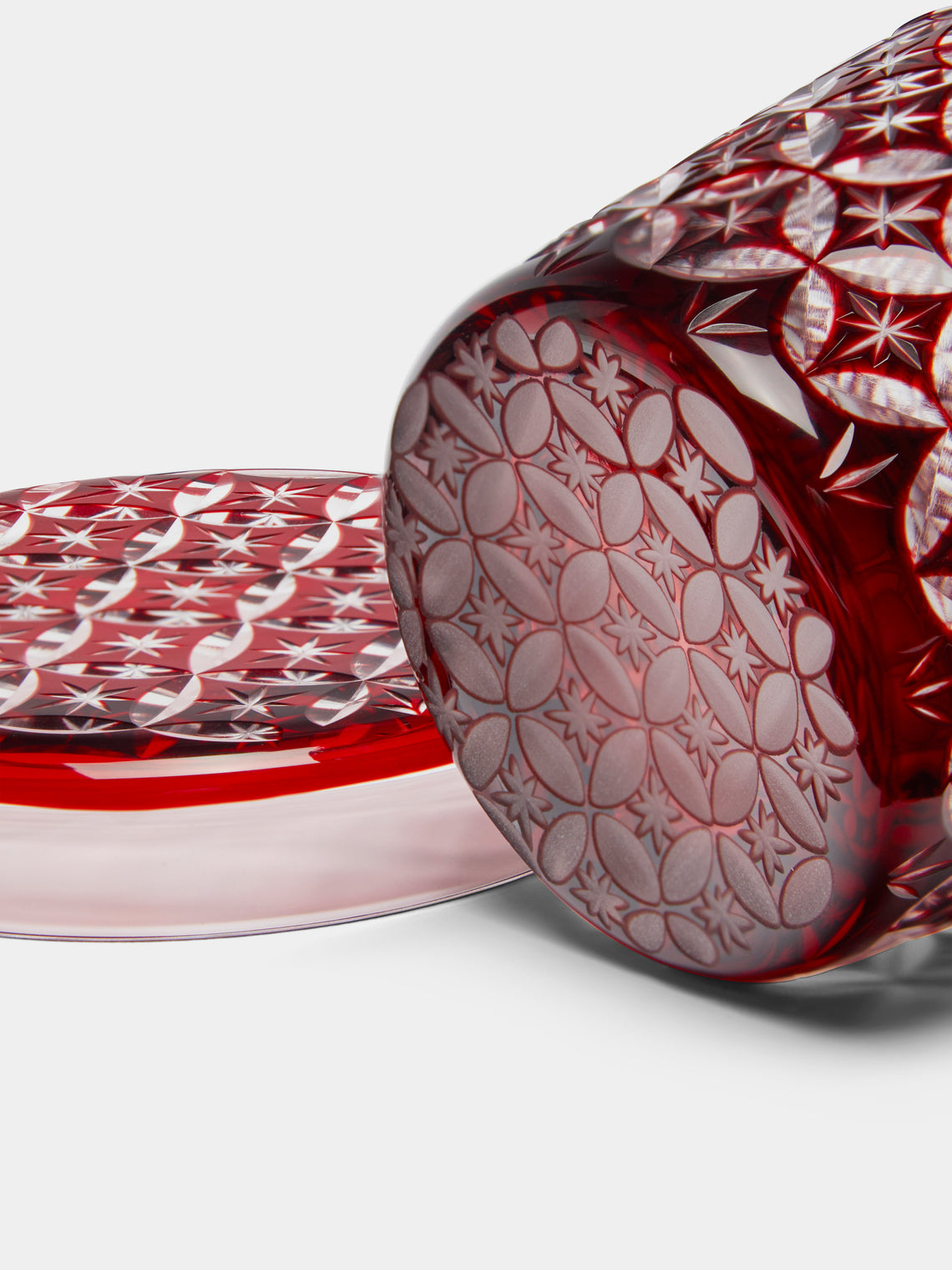 Hirota Glass - Edo Kiroko Hand-Cut Lidded Glass -  - ABASK