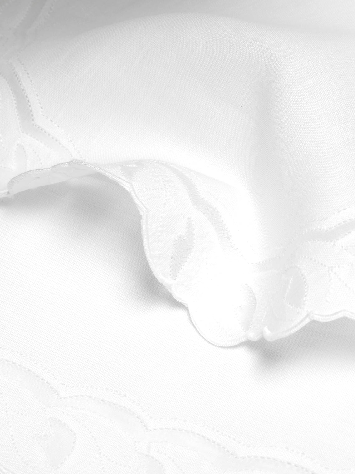 Taf Firenze - Foglie Organza Hand-Embroidered Linen Placemats and Napkins (Set of 6) -  - ABASK