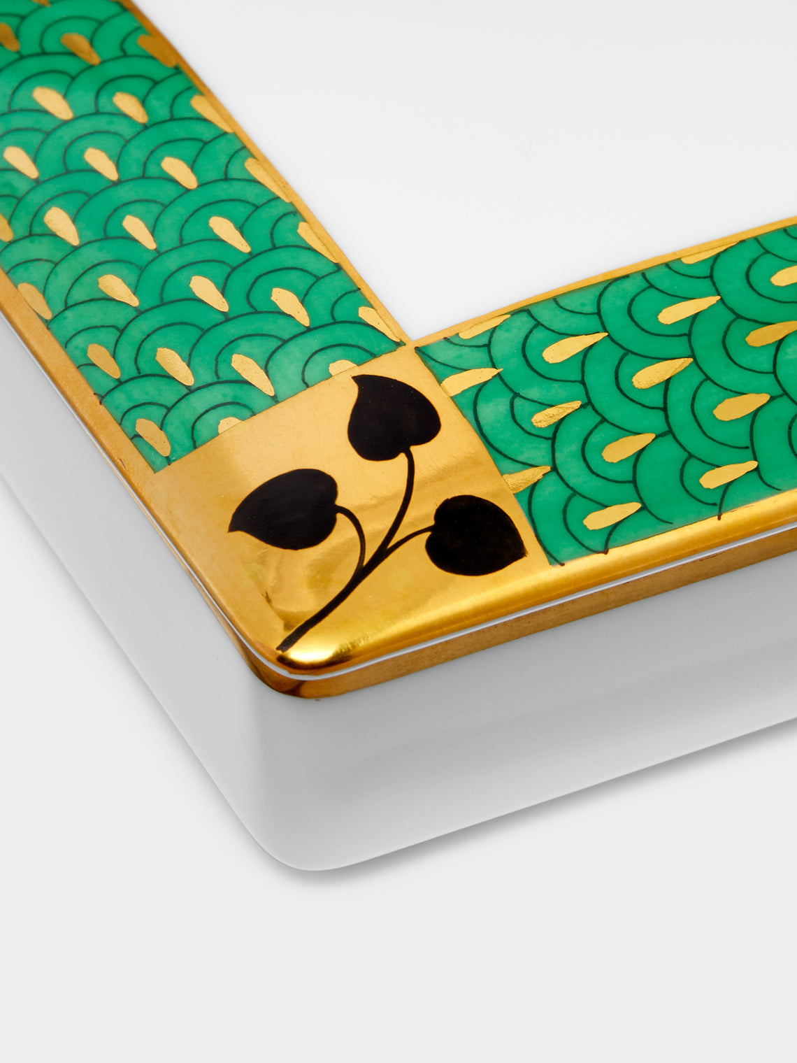 Augarten - Secession Hand-Painted Porcelain Square Box -  - ABASK