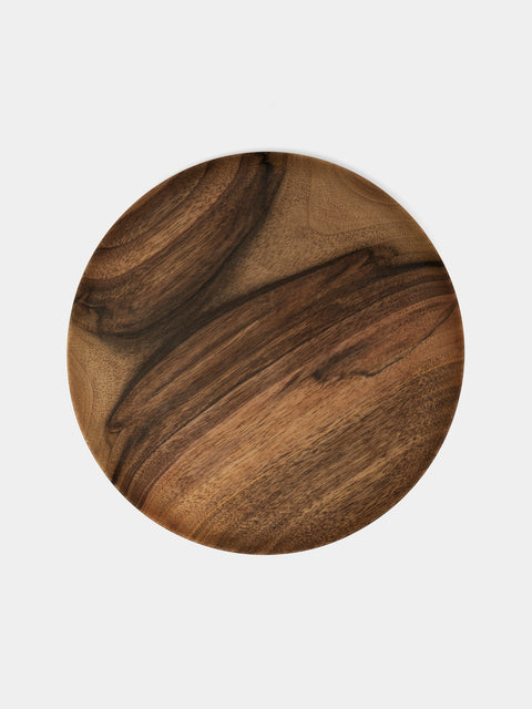 Antonis Cardew - Hand-Turned Walnut Dinner Plate - Brown - ABASK - 