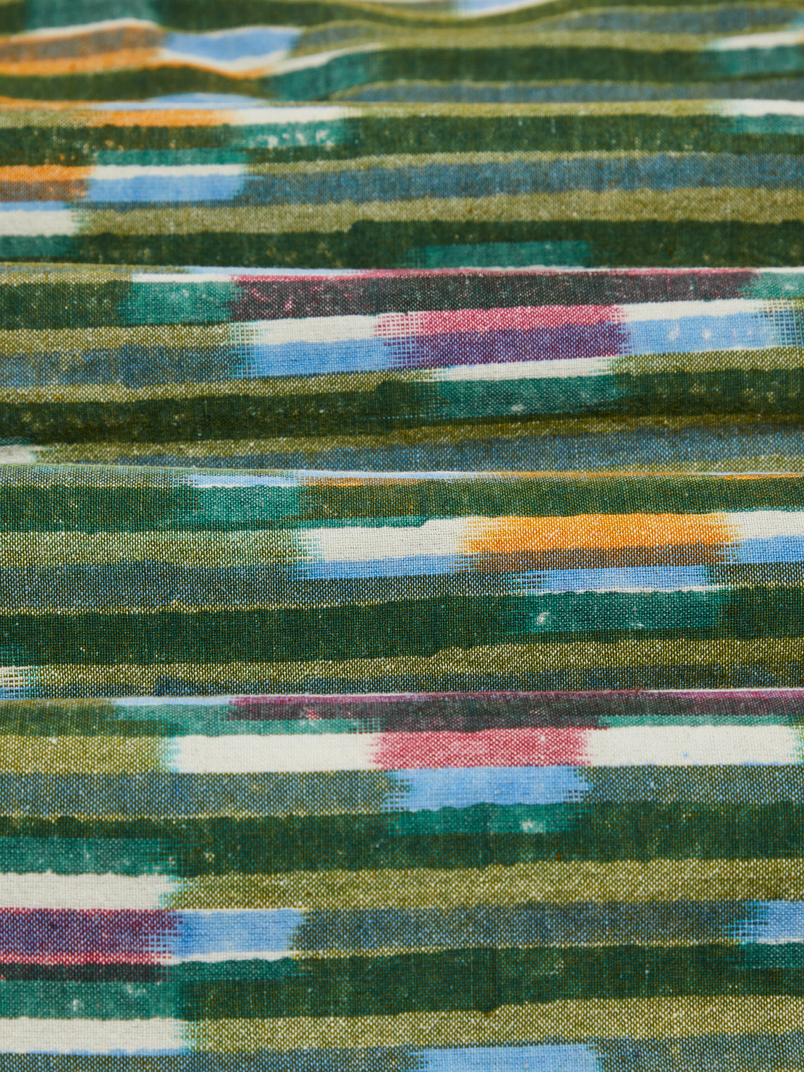 Gregory Parkinson - Petal Stripe Block-Printed Cotton Rectangular Tablecloth -  - ABASK
