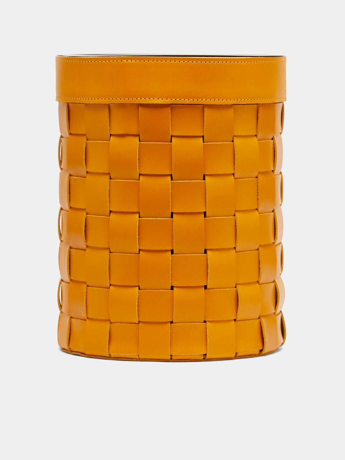 Rabitti 1969 - Mondina Woven Leather Wastepaper Bin -  - ABASK - 