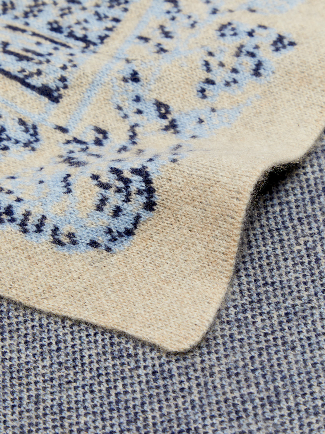 Saved NY - Shaker Cashmere Blanket - Light Blue - ABASK