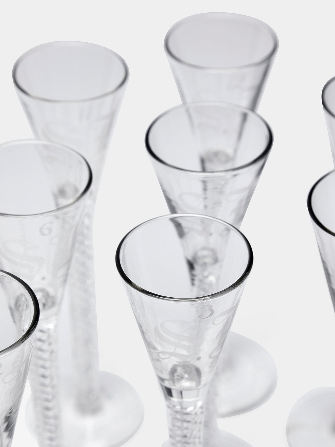 Antique and Vintage - 20th-Century Crystal Snaps Glasses (Set of 10) -  - ABASK