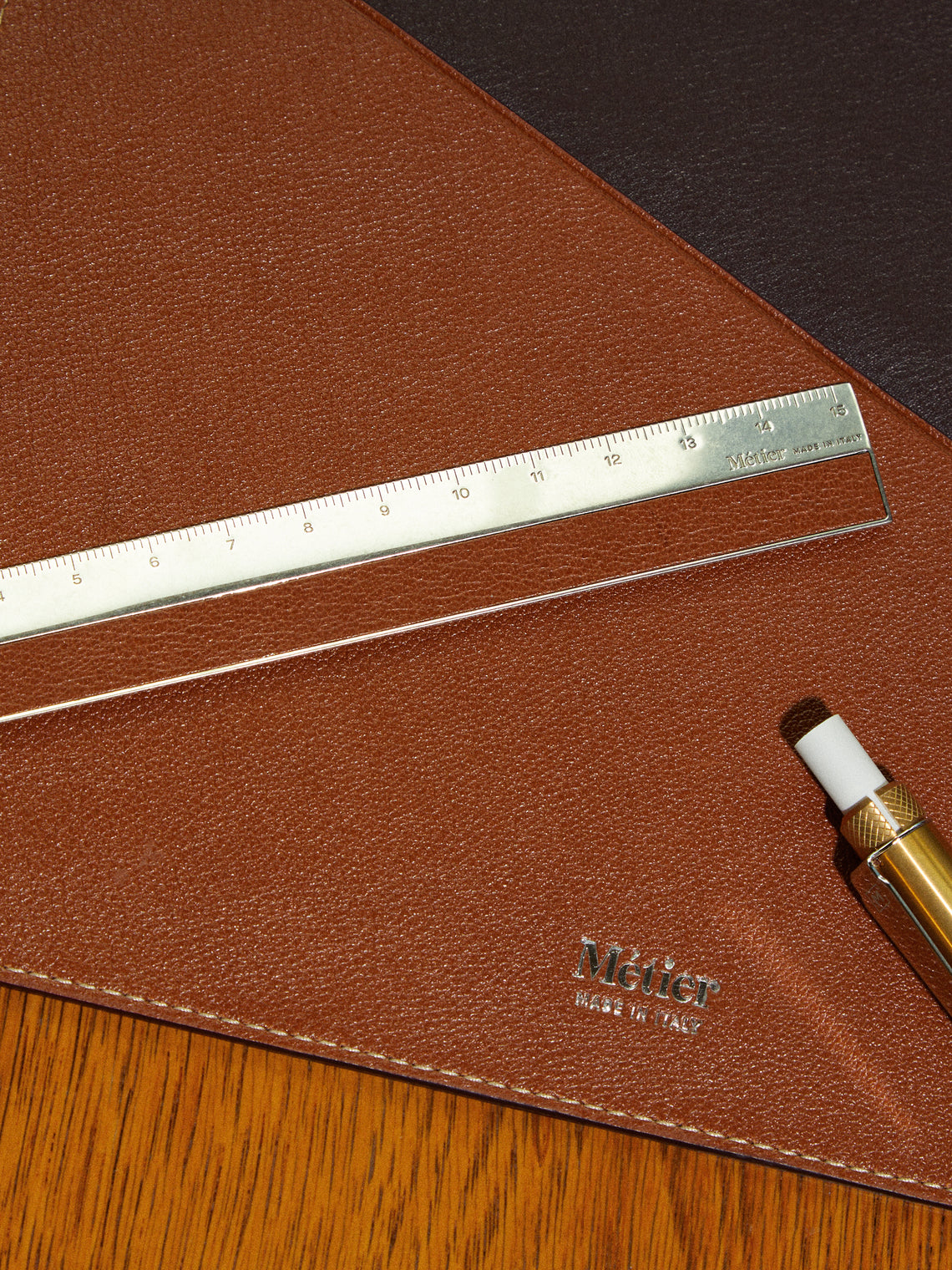 Métier - Brass and Leather Ruler -  - ABASK