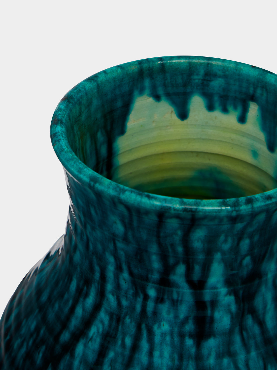 Antique and Vintage - 1960s Accolay Footed Vase - Blue - ABASK