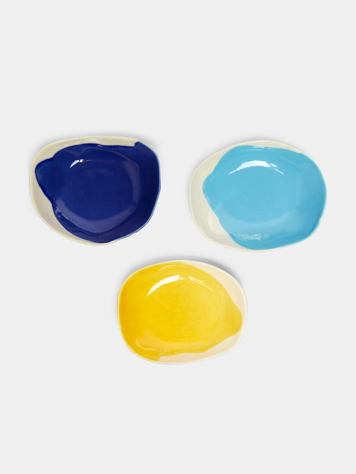 Pottery & Poetry - Hand-Glazed Porcelain Dipping Bowls (Set of 3) -  - ABASK - 