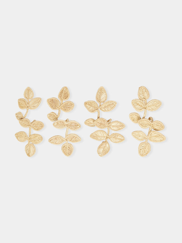 Artesanías del Atlántico - Handwoven Stromanthe Palm Napkin Rings (Set of 4) -  - ABASK