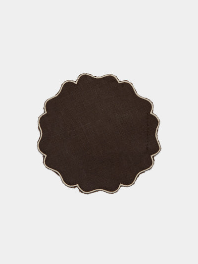Los Encajeros - Valver Embroidered Linen Coasters (Set of 6) -  - ABASK - 