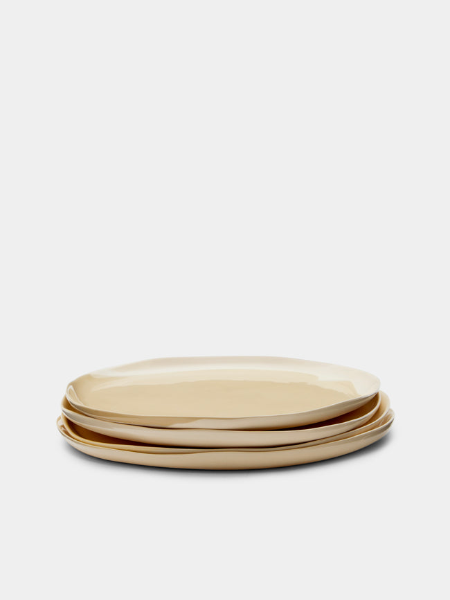 Pottery & Poetry - Hand-Glazed Porcelain Dinner Plates (Set of 4) -  - ABASK