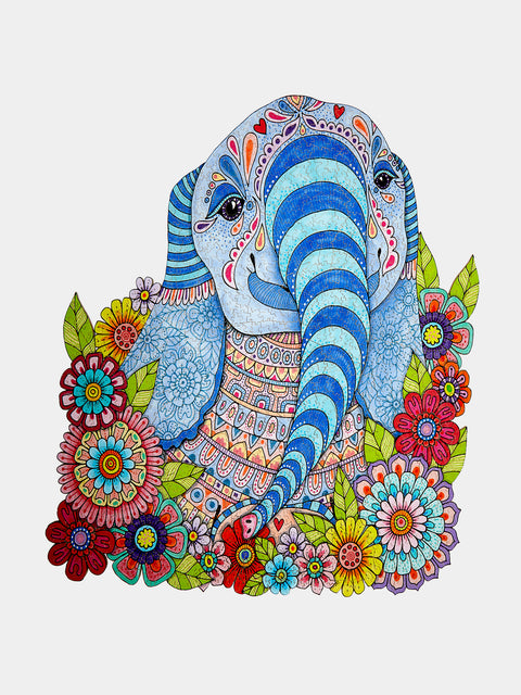 PAR Puzzles - 'Nose Petals' Hand-Cut Wood Puzzle -  - ABASK - 