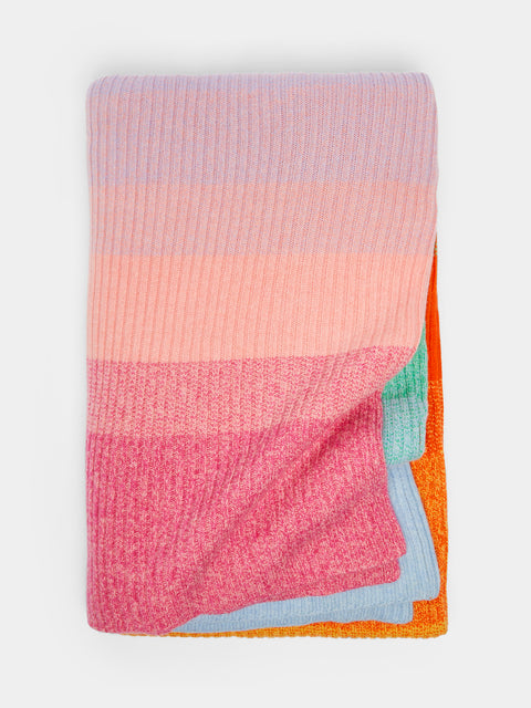 The Elder Statesman - Morph Cashmere Striped Blanket - Multiple - ABASK - 