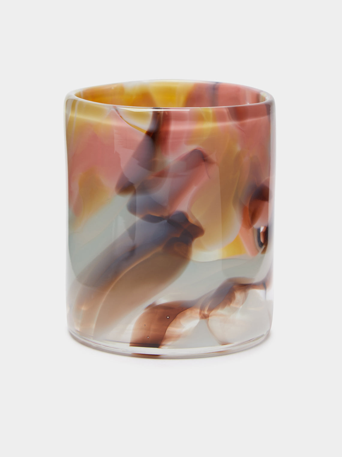 The Glass Studio - Marbled Hand-Blown Glass Tumbler -  - ABASK - 