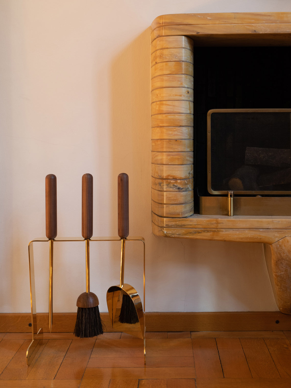 Brass Fireplace Tool Set
