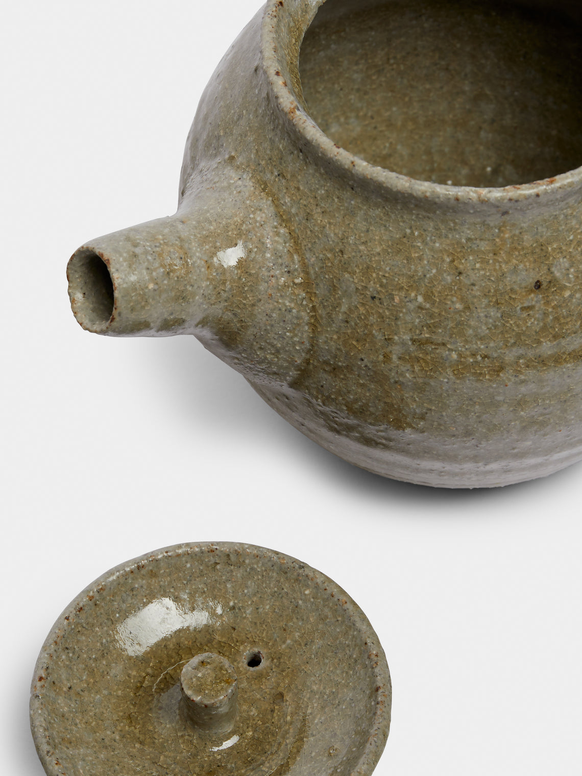 Ingot Objects - Ash-Glazed Ceramic Teapot -  - ABASK