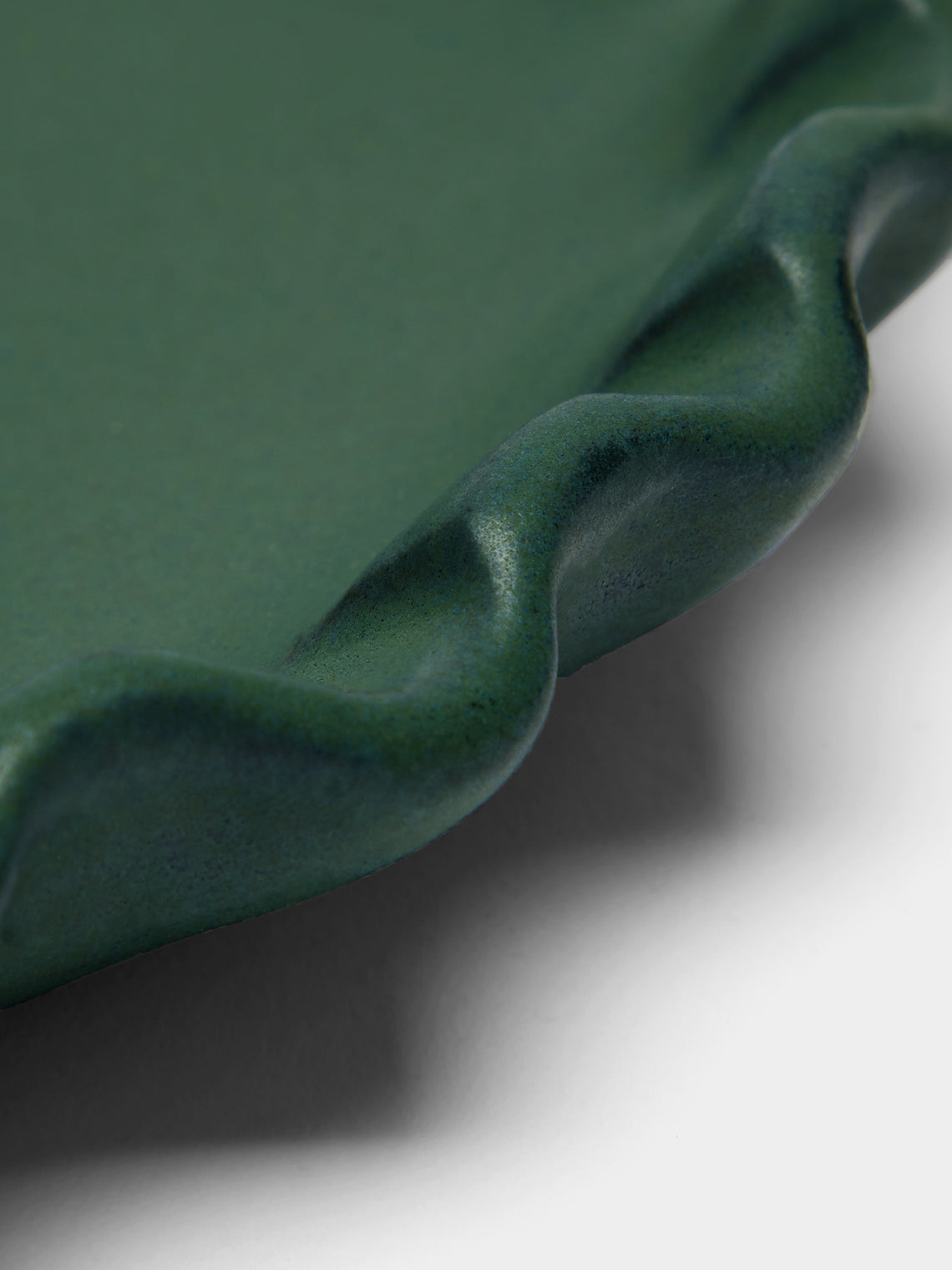 Perla Valtierra - Hand-Glazed Ceramic Lipped Dessert Plates (Set of 4) -  - ABASK