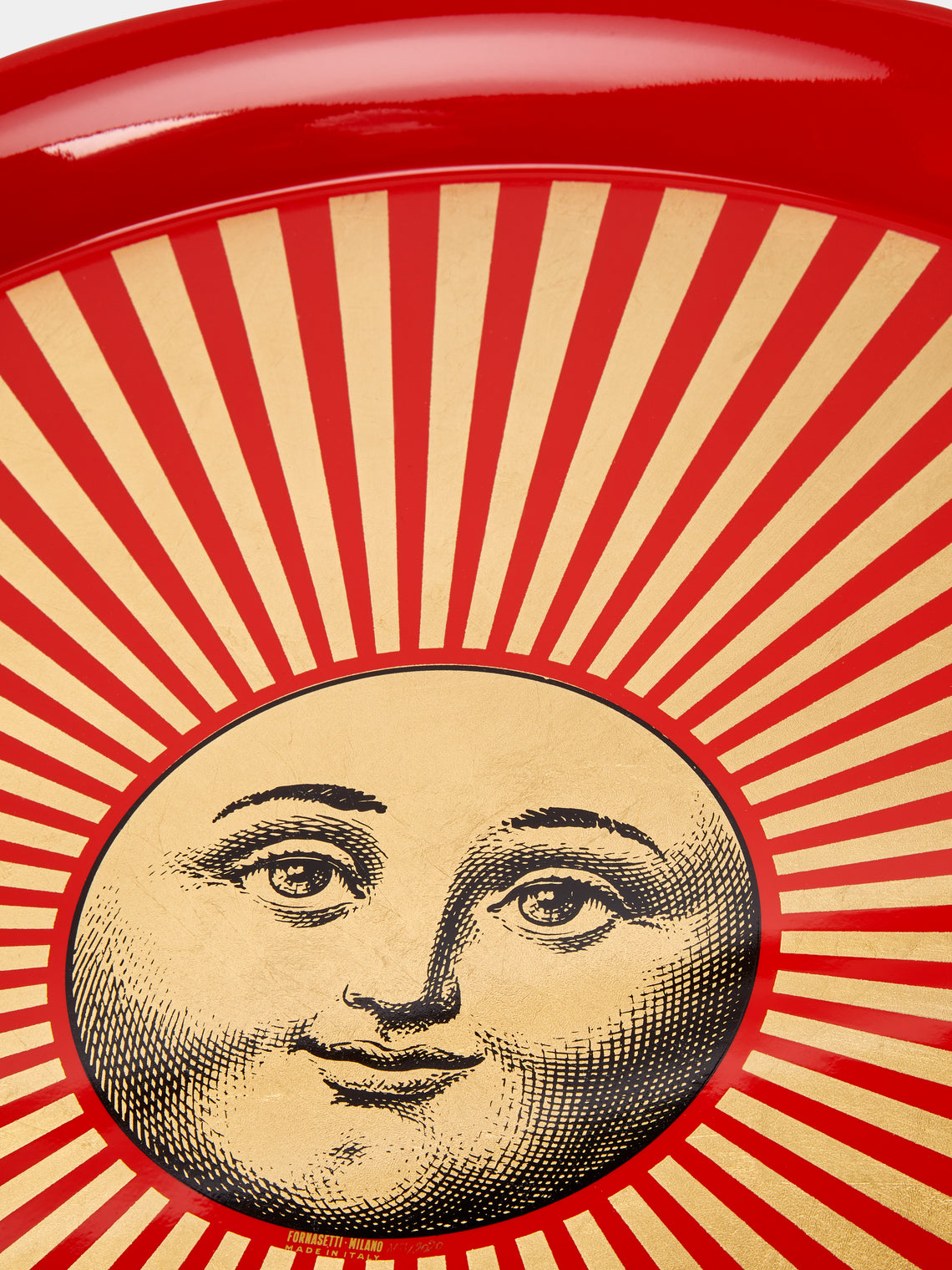 Fornasetti - Sole Raggiante Iron Tray - Red - ABASK