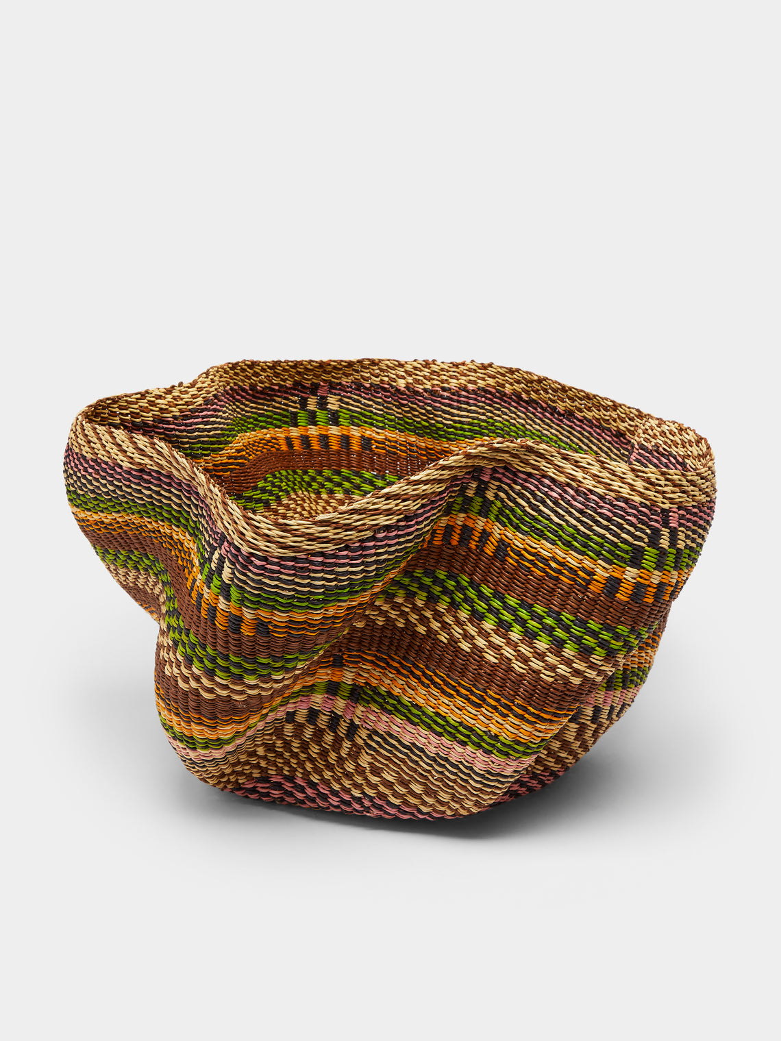 Baba Tree - Pakurigo Wave Handwoven Elephant Grass Basket -  - ABASK