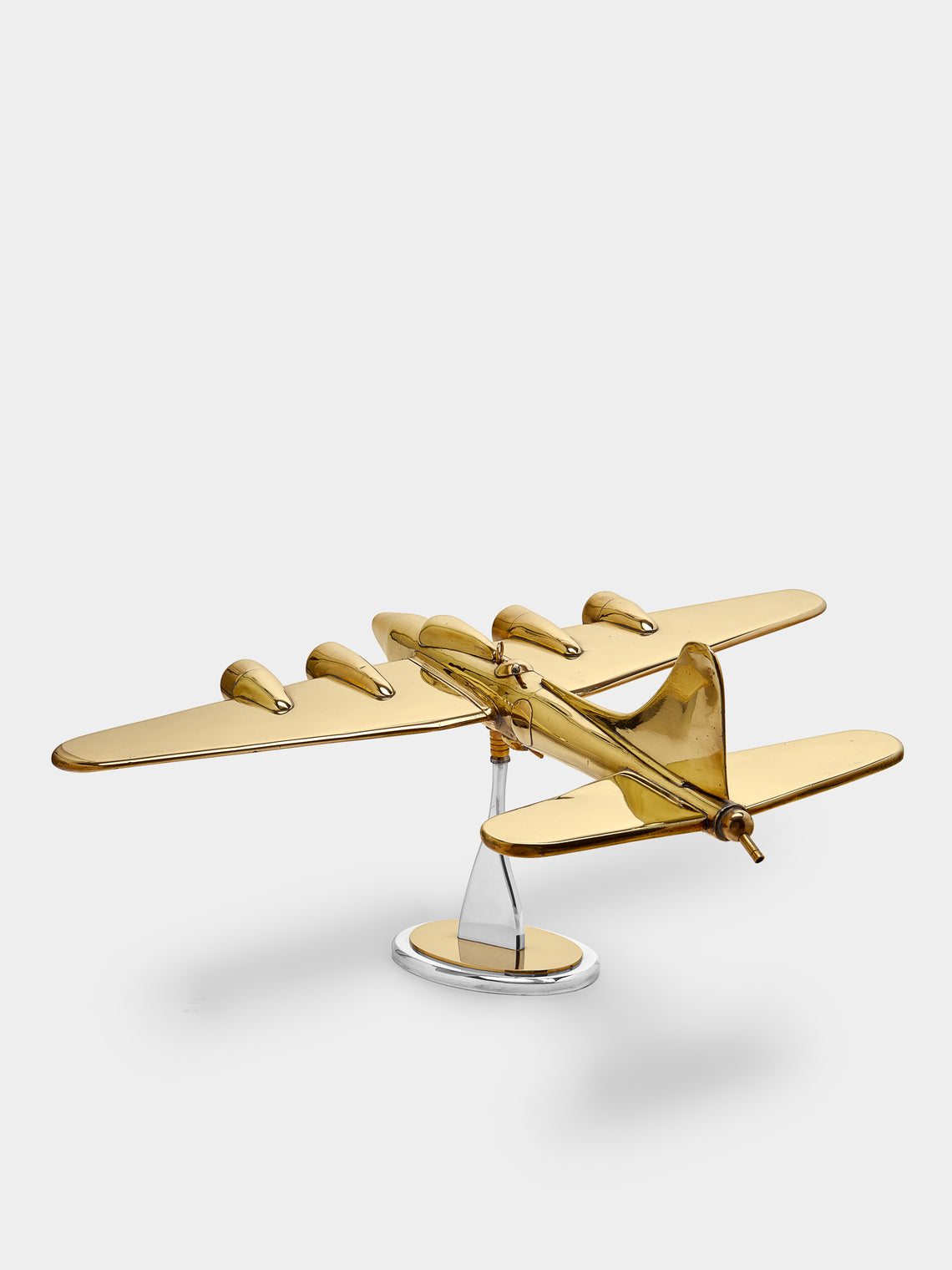 Antique and Vintage - 1950s Solid Brass Plane - Brown - ABASK