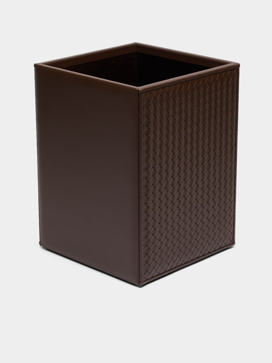 Riviere - Woven Leather Bin -  - ABASK