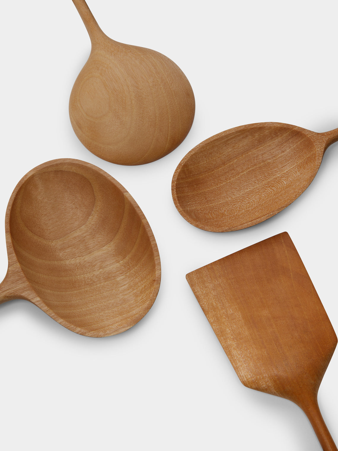 Jaejin Choi - Hand-Carved Birch Mixed Utensils (Set of 4) -  - ABASK