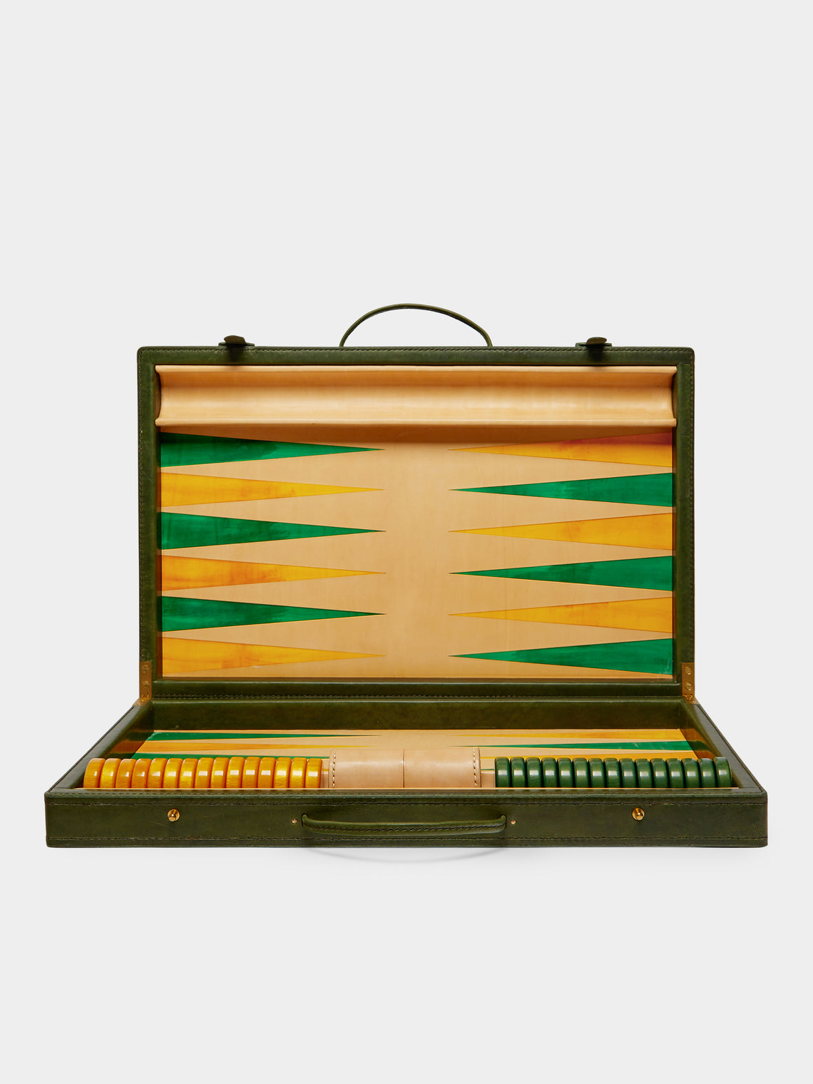 Nick Plant - Wood and Leather Backgammon Set -  - ABASK - 