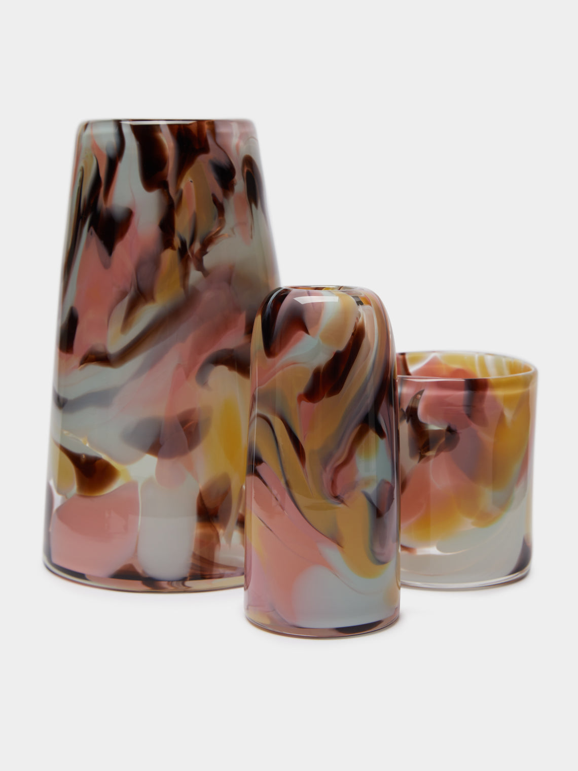 The Glass Studio - Marbled Hand-Blown Glass Bud Vase -  - ABASK